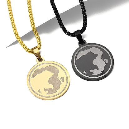 Ожерелья с подвесками из нержавеющей стали в виде медведя