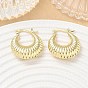 Pendientes de aro de latón para las mujeres, rondo