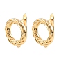 SHEGRACE Brass Hoop Earring Findings, with Loop, Cadmium Free & Lead Free & Nickel Free