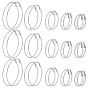 15Pairs 5 Styles Alloy Clip-on Earrings