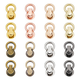 24 шт 8 цвета сплав сумки подвесные застежки, с железным винтом