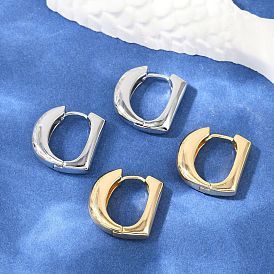 D-образные серьги-кольца из латуни