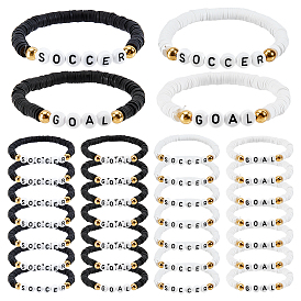 16шт. 4 браслеты из акрила и полимерной глины ручной работы