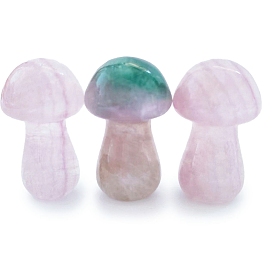 Figuras de hongos curativos con piedras preciosas, decoraciones de exhibición de piedra de energía reiki