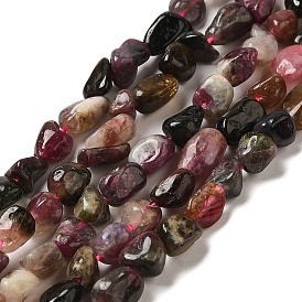 Natural Tourmaline Beads Strands, Nuggets Beads, Tumbled Stone