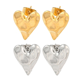 Сердце 304 из нержавеющей стали уха шпильки, серьги-гвоздики для женщин