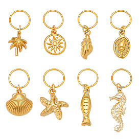 8шт 304 подвесные украшения из нержавеющей стали, с открытыми кольцами прыжковых, разнообразные