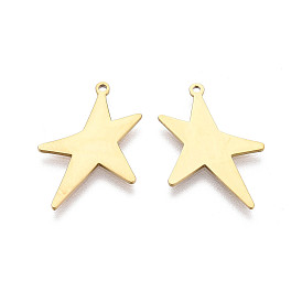Ручная полировка 304 подвески-звезды из нержавеющей стали, ионное покрытие (ip)