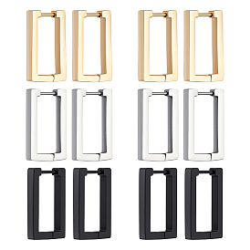 12шт. 3 цвета 316 серьги-кольца из нержавеющей стали