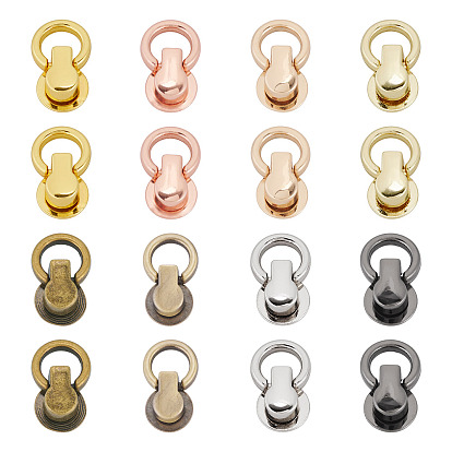 24 шт 8 цвета сплав сумки подвесные застежки, с железным винтом