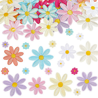 36 шт. полиэстеровые заплатки для одежды, цветок, с хлопком