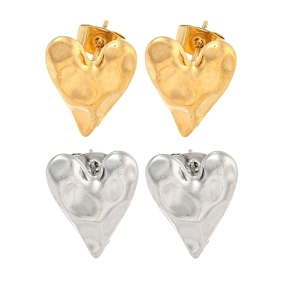 Сердце 304 из нержавеющей стали уха шпильки, серьги-гвоздики для женщин