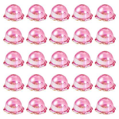 30 шт., акриловые колпачки с УФ-покрытием, цветок