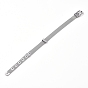 Stainless Steel Mesh Watch Bands, with Plastic Slide Rings, Fit for Slide Charms