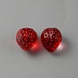 Handmade Lampwork Beads, Half Hole, Strawberry