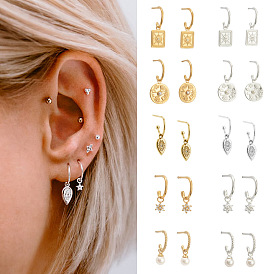 Bohemian-style Diamond-studded Dangle Earrings for Women