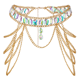 Ремни с цепочками из страз, цинковый сплав цепи кисточки сексуальные индивидуальные пояса