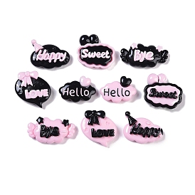 Opaque Resin Cabochons, Word
