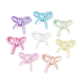 Текстурированные непрозрачные акриловые бусины, окрашенные аэрозольной краской, бантом