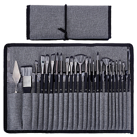 23Pcs Wool & Nylon Painting Brush and 1Pc 304 Stainless Steel Scraper