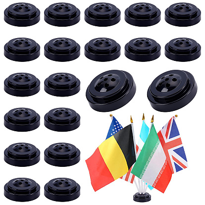 Plastic Mini Flag Holder, Table Flag Stand, Round