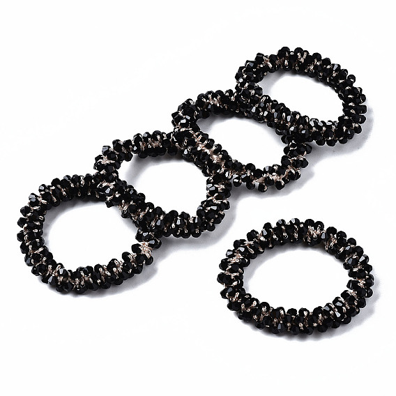 Стеклянные бусы из граненых бусин, торсадные браслеты, гальваническое покрытие, двухконусные