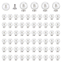 200 ensembles de boutons en plastique imitation nacre, ronde, platine