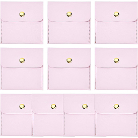 Сумки для хранения ювелирных изделий из искусственной кожи pu, с кнопках, квадратный