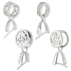 4шт. 4 стили серебряные ледорубы с зажимами, с печатью s925