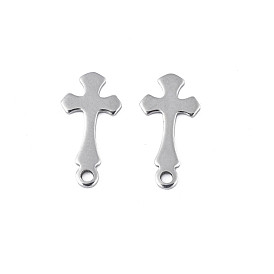 201 Stainless Steel Charms, Stamping Blank Tag, Cross