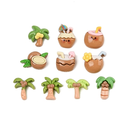 Непрозрачные кабошоны из смолы, разноцветные