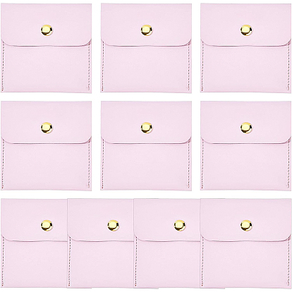 Сумки для хранения ювелирных изделий из искусственной кожи pu, с кнопках, квадратный