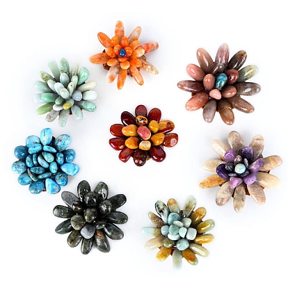 Цветок натуральный гемстоун чипсы украшения, для украшения рабочего стола домашнего офиса