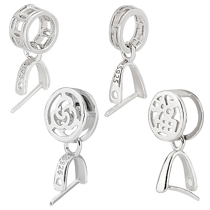 4шт. 4 стили серебряные ледорубы с зажимами, с печатью s925