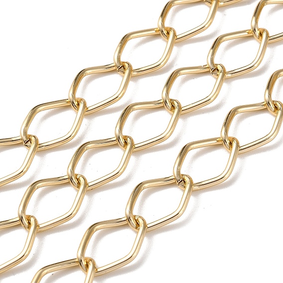 Oxidation Aluminum Twist Rhombus Link Chains, Unwelded, with Spool
