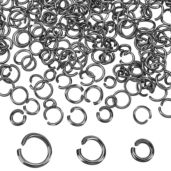 300 шт. 304 открытые соединительные кольца из нержавеющей стали, ионное покрытие (ip), круглые кольца