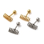 304 Stainless Steel Stud Earrings, Spiral