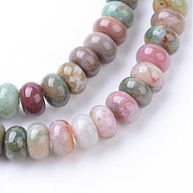 Natural Indian Agate Bead Strands, Rondelle