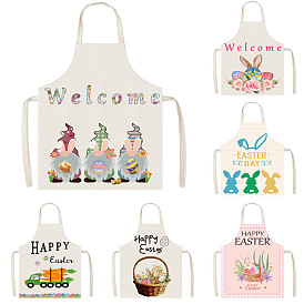 Easter Theme Polyester Sleeveless Apron, with Double Shoulder Belt