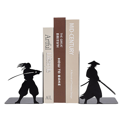Подставка для книг из железа с силуэтом самурая, держатели для тетрадей, отображение фотографий и альбомов