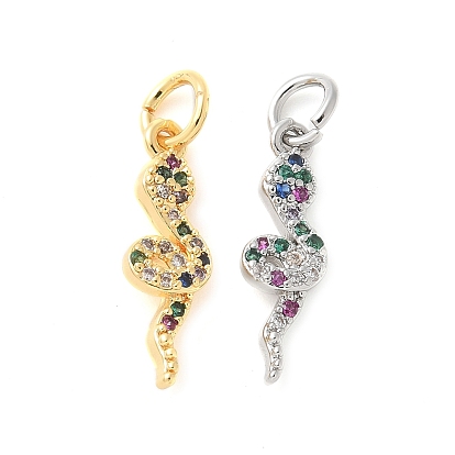 Латунные микро проложить кубического циркония прелести, без кадмия, без никеля и без свинца, змеиные чары, с целью перехода в кольце