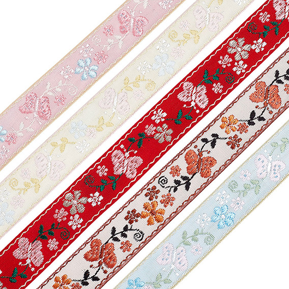 25 ярды 5 цвета полиэфирные ленты, бабочки