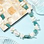 Raw Natural Amazonite & Shell Chip Beaded Necklaces with Oval Shell Pearl for Women, White