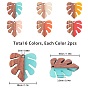 SUNNYCLUE Resin & Wood Pendants, Tropical Leaf Charms, Monstera Leaf Pendant