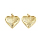 Латунные подвески, сердце прелести, без кадмия и без свинца, стойки покрытие, долговечный, с целью перехода в кольце