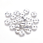 Tibetan Silver Wavy Spacer Beads, Donut, Lead Free & Cadmium Free, Donut