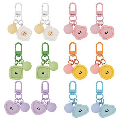 12шт. 6 стили брелоков из полимерного сплава, для украшения сумки