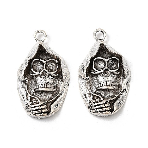 Сплавочные подвески тибетского стиля, череп