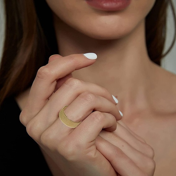 304 плетеные сетчатые кольца из нержавеющей стали для женщин и мужчин