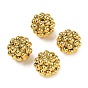 UV Plated Acrylic Beads, Berry Beads, Round, with ABS Simulated Pearl